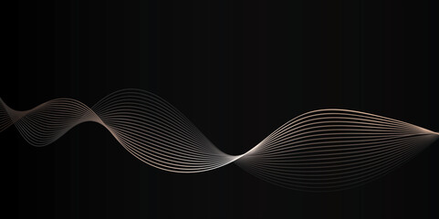 smooth wave design on black and white background 