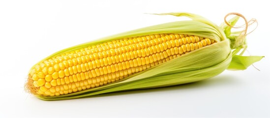 White background with isolated corn.