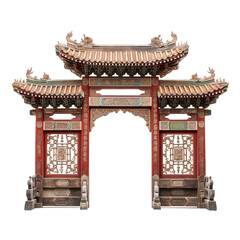 Chinese Old Temple Gate