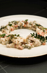 salad on the plate