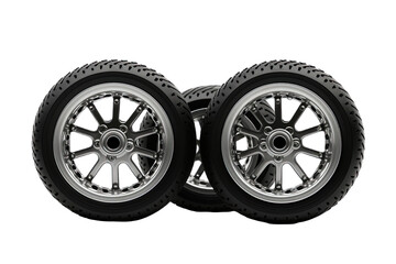 Obraz premium Car Wheels and Tire Isolated