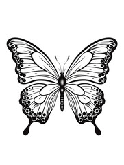 smooth butterfly outline artwork
