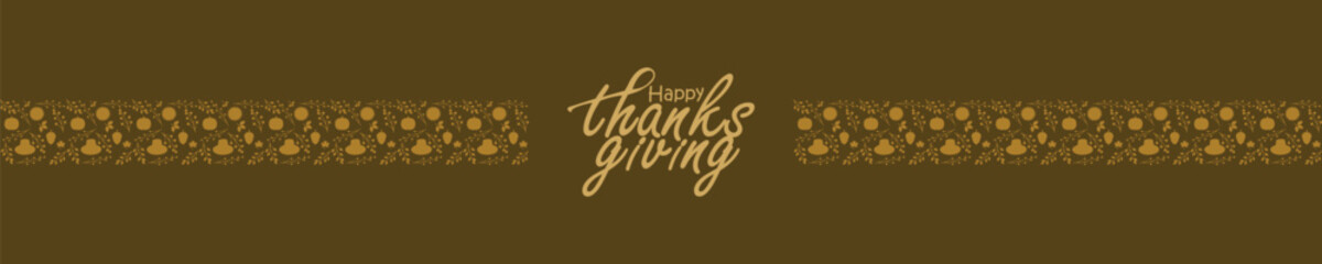 Happy thanksgiving day. Vector banner, greeting card with text Happy thanksgiving day