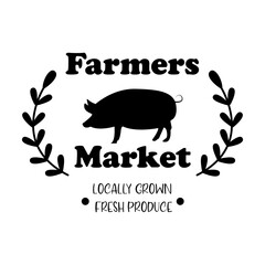 Farmhouse quote. Farmer concept. Farm logo, poster. Vector