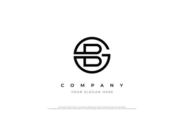 Initial Letter BG Logo or GB Monogram Logo Design © Isnen