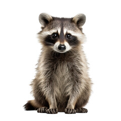 Fototapeta premium Raccoon photograph isolated on white background