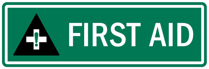 First aid sign and labels