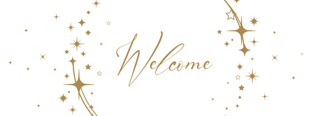welcome text on white background	