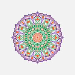 Free Vector colourful mandala design background
