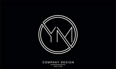YM, MY, Abstract Letters Logo Monogram