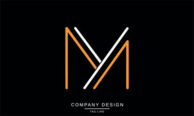 YM, MY, Abstract Letters Logo Monogram