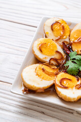 Fried Boiled Egg with Tamarind Sauce