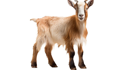 A goat standing , isolated on transparent or white background, png
