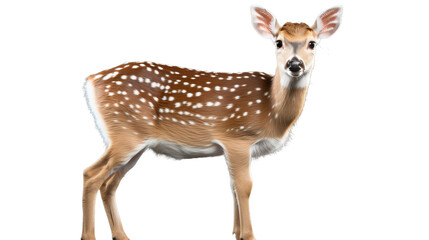 A deer with white dots, isolated on transparent or white background, png