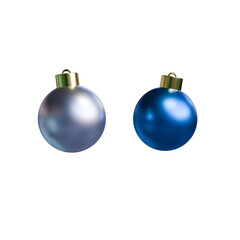 christmas balls isolated on white , 3d render