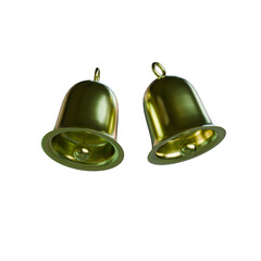 christmas bell isolated on white , 3d render
