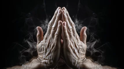 Photo sur Plexiglas Vielles portes Praying hands