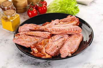 Marinated Duck wings for barbecue