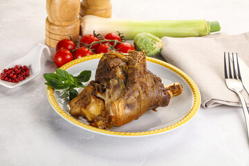 Baked Lamb shank with bone