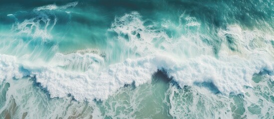 Fototapeta na wymiar Bird's-eye view of waves.