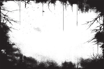 black grungy texture on white background vector illustration overlay monochrome grungy background