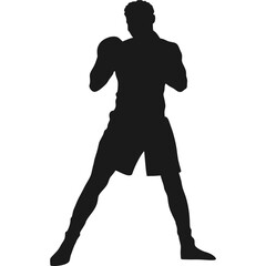 Boxing Player Silhouette