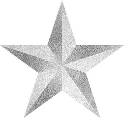 Obraz premium silver glitter star transparent background