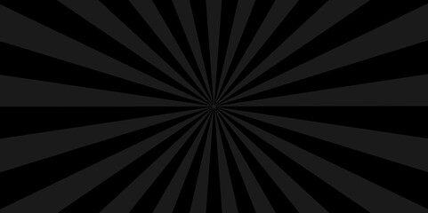 Abstract retro black and white rays and sunburst.