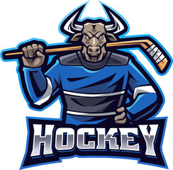Bull hockey mascot