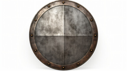 Round metal shield - obrazy, fototapety, plakaty