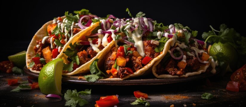 Getting delicious and flavorful adobada Mexican tacos to enjoy