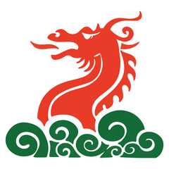 Happy new year chinese dragon vector