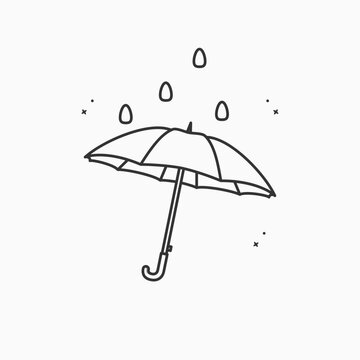 Colorful Umbrella Vector Illustration. Happy Autumn.Flat Cartoon Style vector illustration design