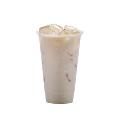 glass of iced milk tea