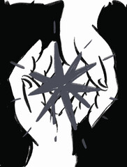 Emotions such as strong commitment, dream, strength, power, joy, etc. expressed by hand.