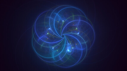 3D manual rendering abstract round light background