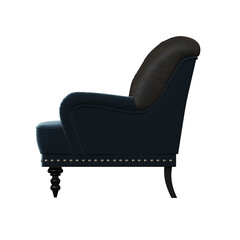 armchair isolate on a transparent background, interior furniture, 3D illustration, cg render