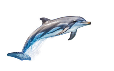 Playful Dolphin On Transparent Background