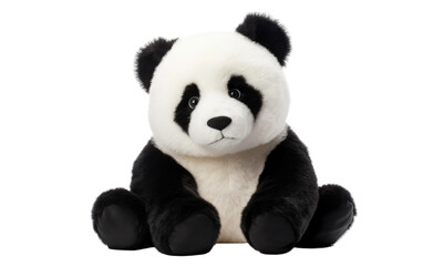 Plush Panda Stuffed Animal On Transparent Background