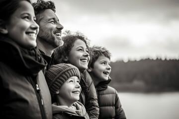 Obraz premium Shared Joy - Family Moments Unfold