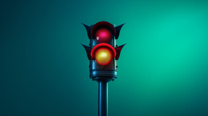Traffic lamp with green light