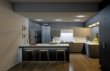 Modern Kitchen Interior Design.