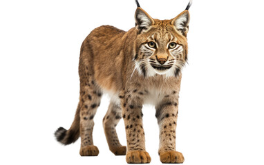 Belarusian Lynx Beauty On Transparent Background