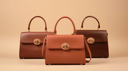 Various leather handbags