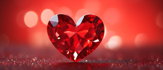 a red heart shaped diamond