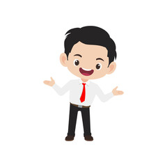 vector cute job poses people