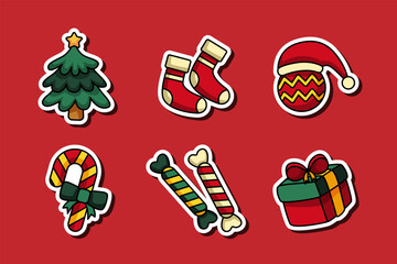 Set Collection of Christmas Sticker