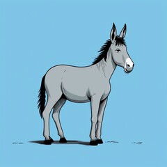 Obraz na płótnie Canvas a cartoon of a donkey