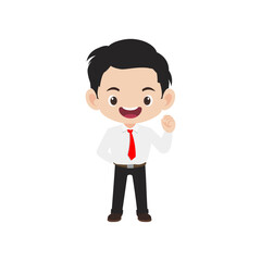 vector cute job poses woman