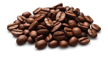 Naklejka premium Coffee beans PNG. Generative AI